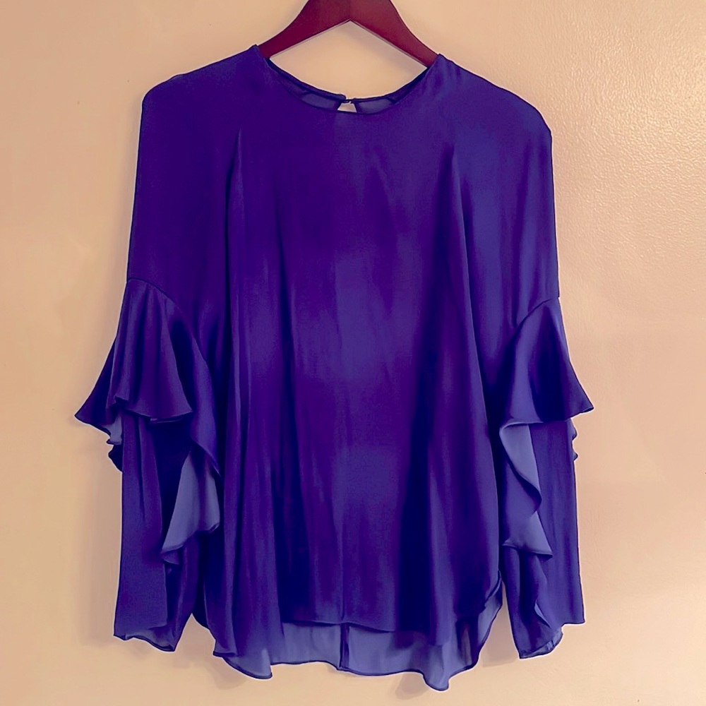 Royal blue blouse